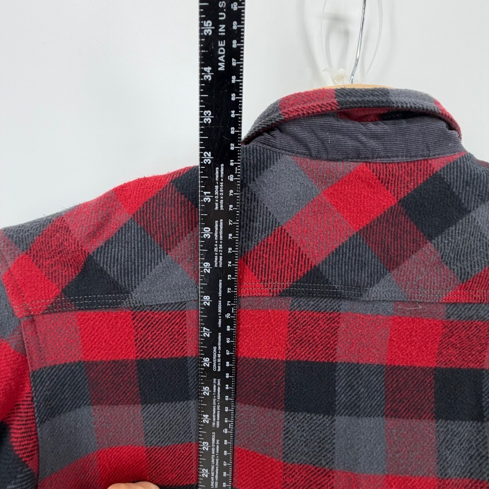 Red Head‎ Brand Co Workhorse Plaid Flannel Shirt Jacket Red Gray Mens L - Picture 8 of 11